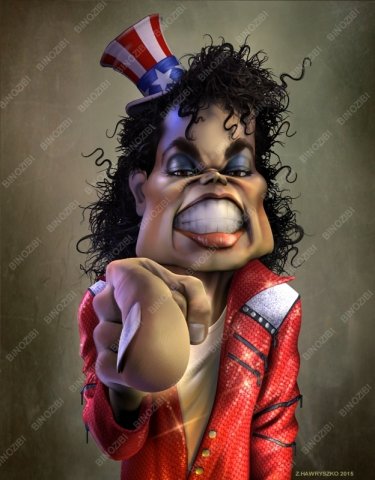caricature of michael jackson 3D Model .c4d .max .obj .3ds .fbx .stl .blend 
