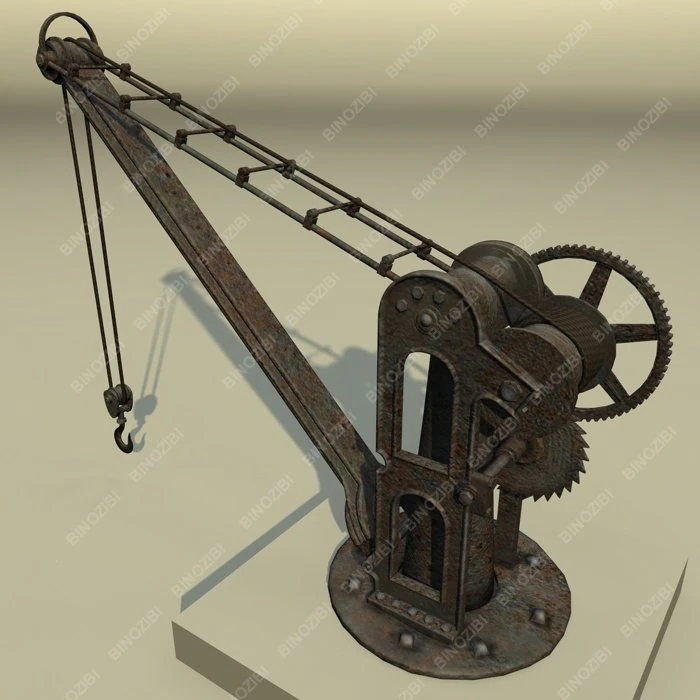 old port crane 3D Model .c4d .max .obj .3ds .fbx .stl .blend 
