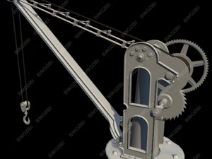 old port crane 3D 모델