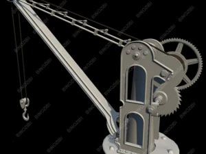 old port crane 3D Model