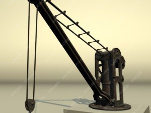 old port crane 3D 모델