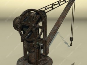 old port crane 3D 모델