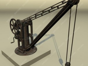 old port crane 3D 모델