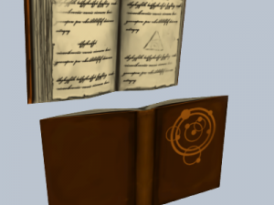 fentasy books and papers 3D Model