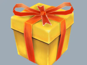 presente de natal pintado &agrave; m&atilde;o Modelo 3D