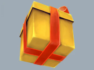 hand painted christmas gift 3D Model