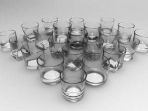 whiskey glass set 3D Модель