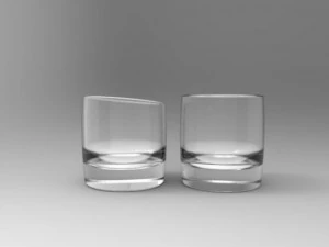 whiskey glass set 3D Model