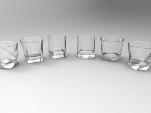 whiskey glass set 3Dモデル