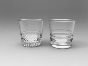 whiskey glass set 3D Model