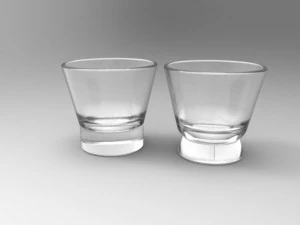 whiskey glass set 3D Model