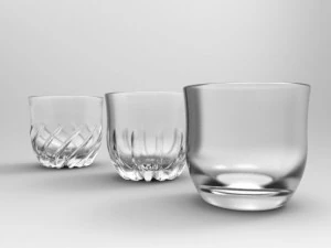whiskey glass set 3D Model