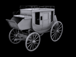 abbott downing stage coach 3D-Modell