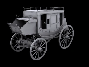 abbott downing stage coach 3D Model