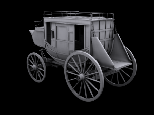 abbott downing stage coach 3D-Modell