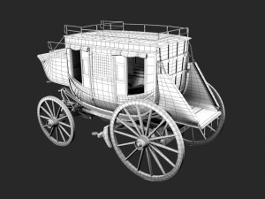 abbott downing stage coach 3D-Modell