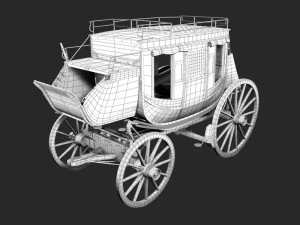 abbott downing stage coach 3D Model