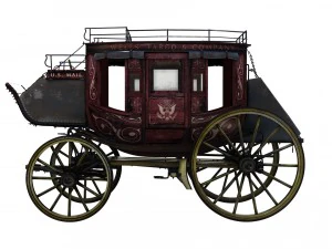 Başrahip Downing Posta Arabası 3D Model