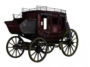 abbott downing stage coach 3D Model