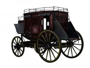 abbott downing stage coach 3D Model