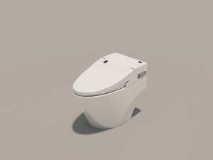 toilet bowl with bidet 3D-Modell