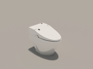 toilet bowl with bidet 3D-Modell