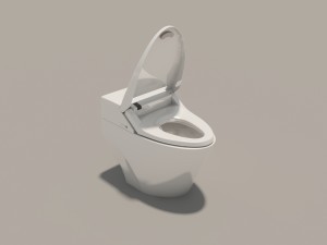 toilet bowl with bidet 3D-Modell