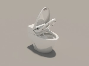 toilet bowl with bidet 3D-Modell