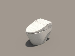 toilet bowl with bidet 3D-Modell