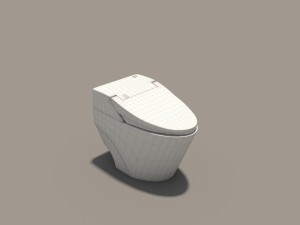 toilet bowl with bidet 3D-Modell