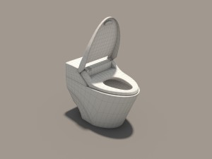 toilet bowl with bidet 3D-Modell