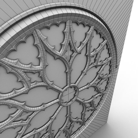 medieval gothic windows set 3D Model .c4d .max .obj .3ds .fbx .stl .blend 
