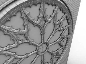 medieval gothic windows set 3D Model