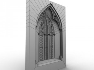 medieval gothic windows set 3D Model