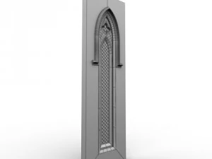 medieval gothic windows set 3D Model