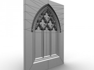 medieval gothic windows set 3D Model
