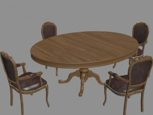 table and chairs 3D Model