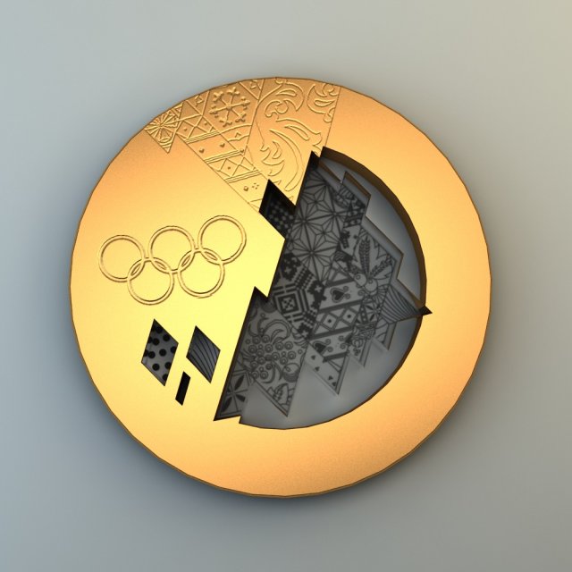 olympic medal 3D Model .c4d .max .obj .3ds .fbx .stl .blend 