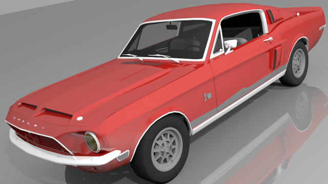 ford mustang shelby 1967 3D Model .c4d .max .obj .3ds .fbx .stl .blend