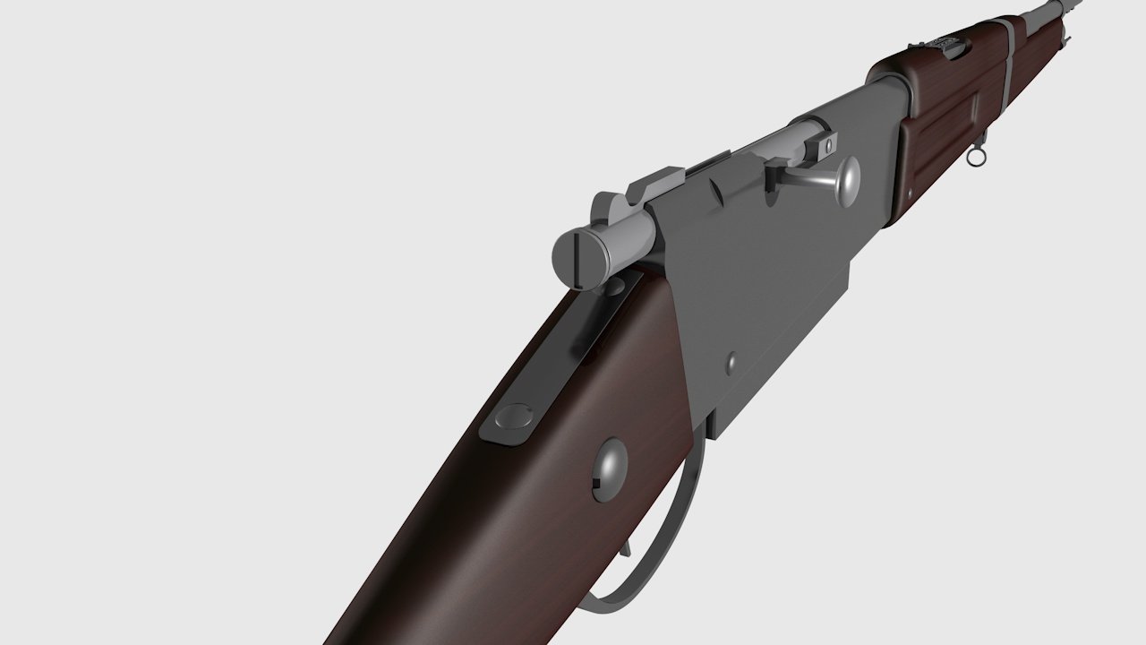 lebel rifle 3d model in rifle 3dexport