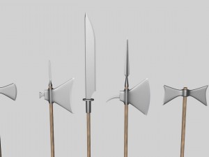 halberds and axes 3D 모델