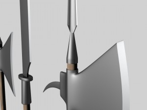 halberds and axes 3D 모델