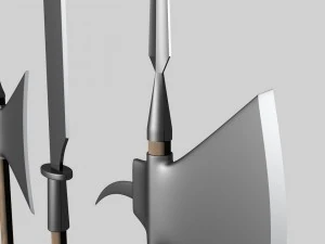 halberds and axes 3D Model