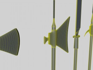 halberds and axes 3D 모델
