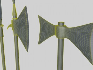 halberds and axes 3D 모델