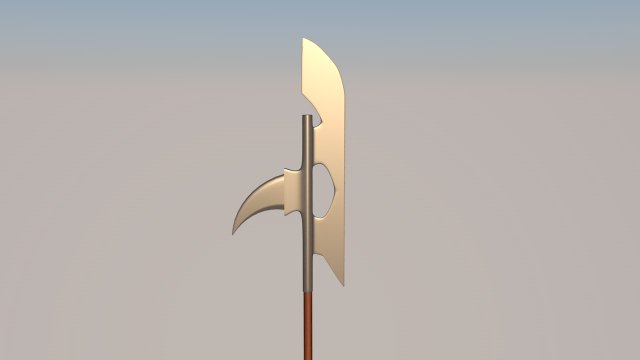 halberd 3D 모델 .c4d .max .obj .3ds .fbx .stl .blend 