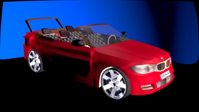 bmw 1 series cabriolet 3D Model .c4d .max .obj .3ds .fbx .stl .blend