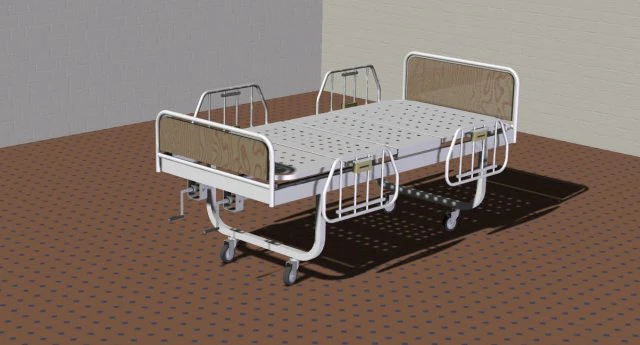 hospital bed 3D Model .c4d .max .obj .3ds .fbx .stl .blend