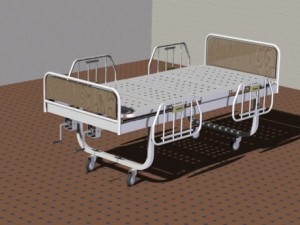 hospital bed 3D Model