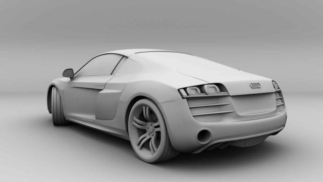 audi r8 3D Model .c4d .max .obj .3ds .fbx .stl .blend 